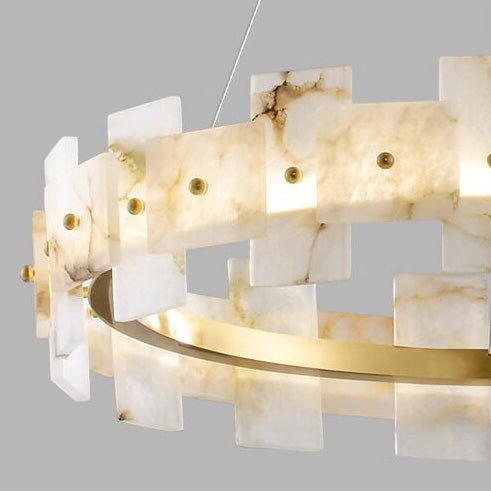 Aethelis Staggered Alabaster Chandelier