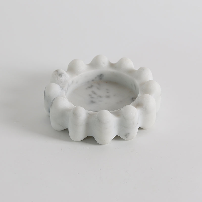 Scalloped Marble Catchall Dish