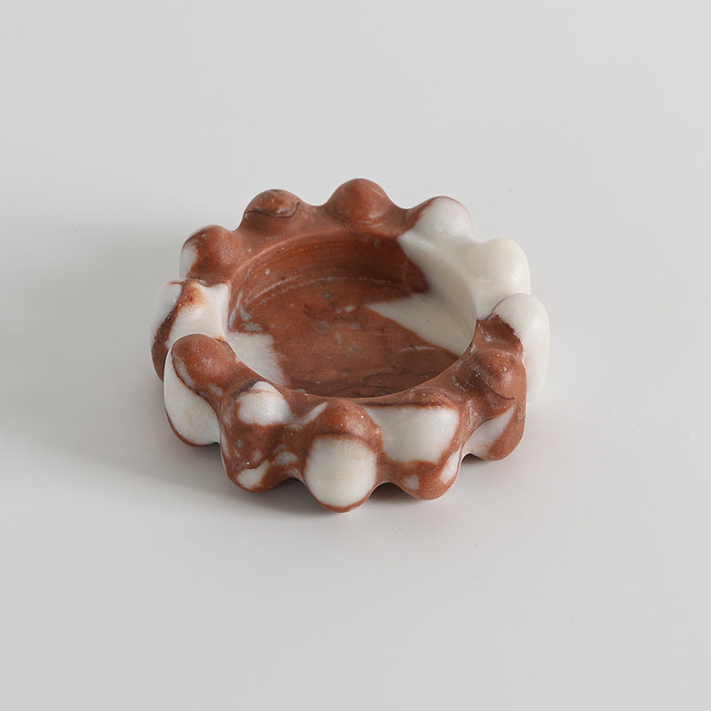 Scalloped Marble Catchall Dish