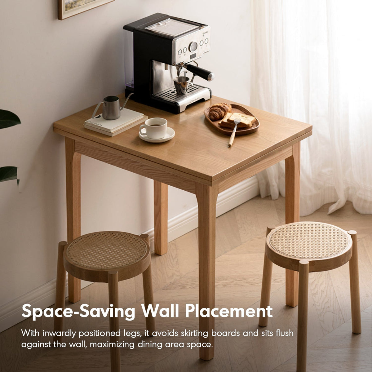 Scandinavian Oak Wood Extendable Dining Table PRIVOT