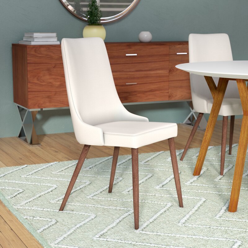 Beau Dining Chair - Beige & Walnut