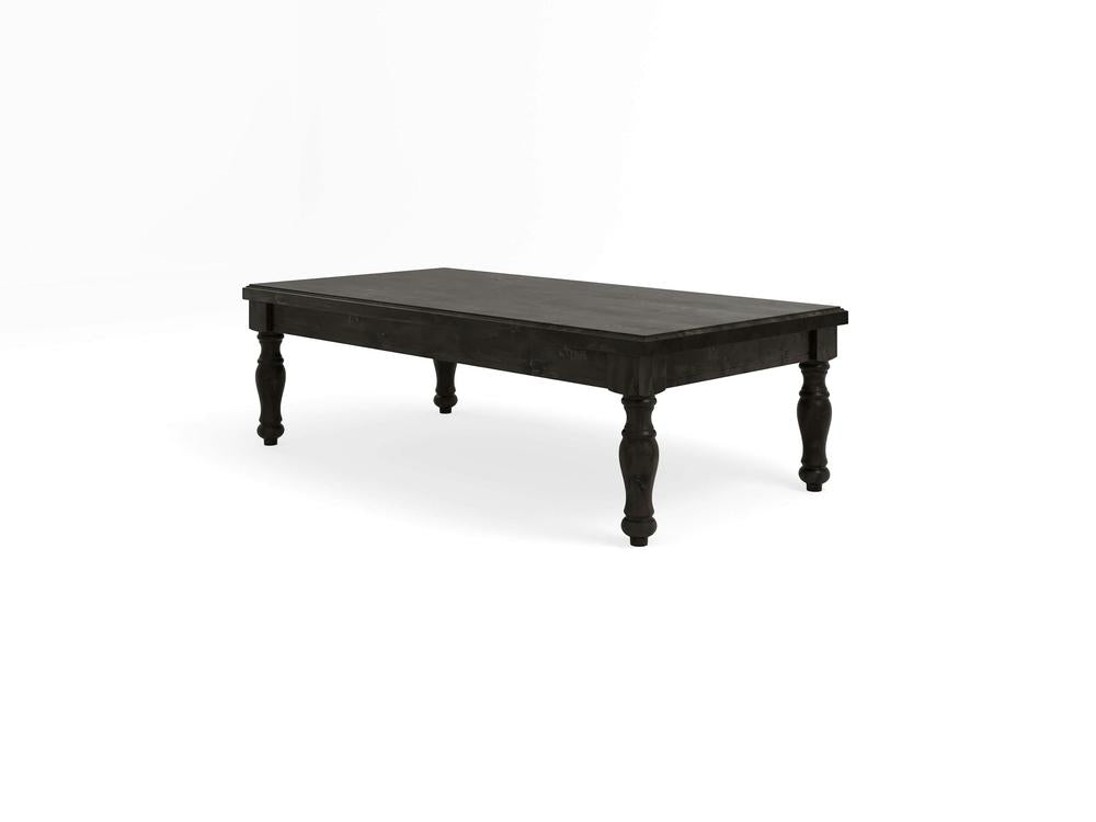Abigail Coffee Table, Charred Ember on Alder, edge and grain detail