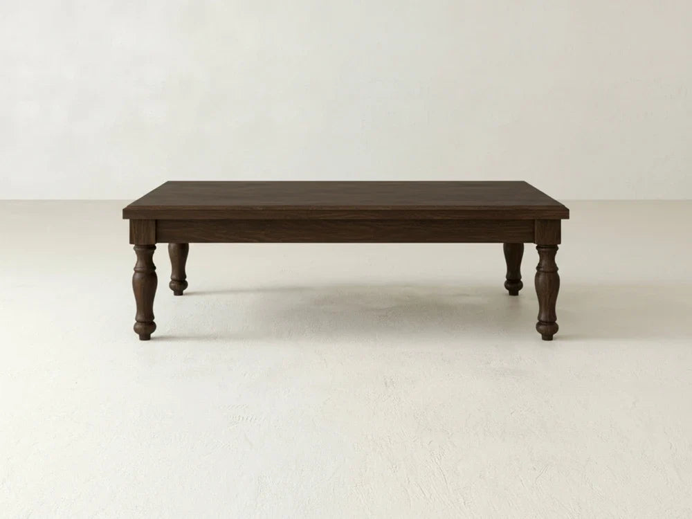 Abigail Coffee Table, Sable on Oak, main studio shot