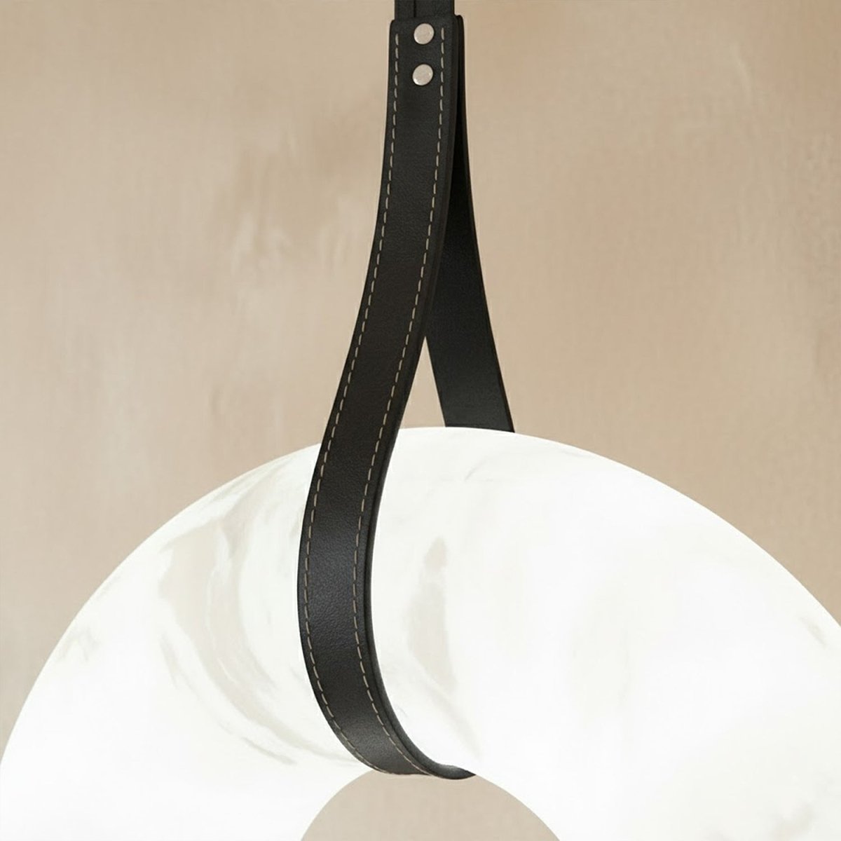 Aktis Alabaster Pendant Light, second top of the shade in detail