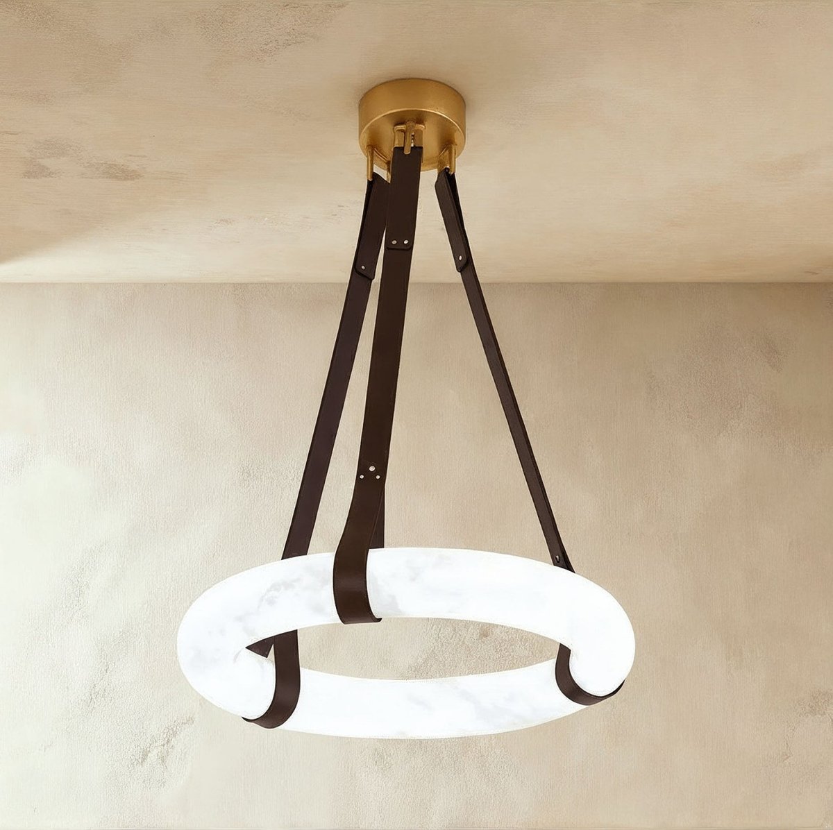 Aktis Alabaster Pendant Light, shade and diffuser detail