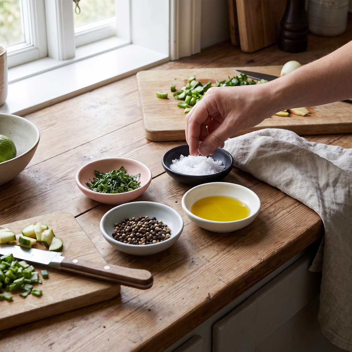 All Day & Night Dishes Stoneware Dip Set, styled in a real setting