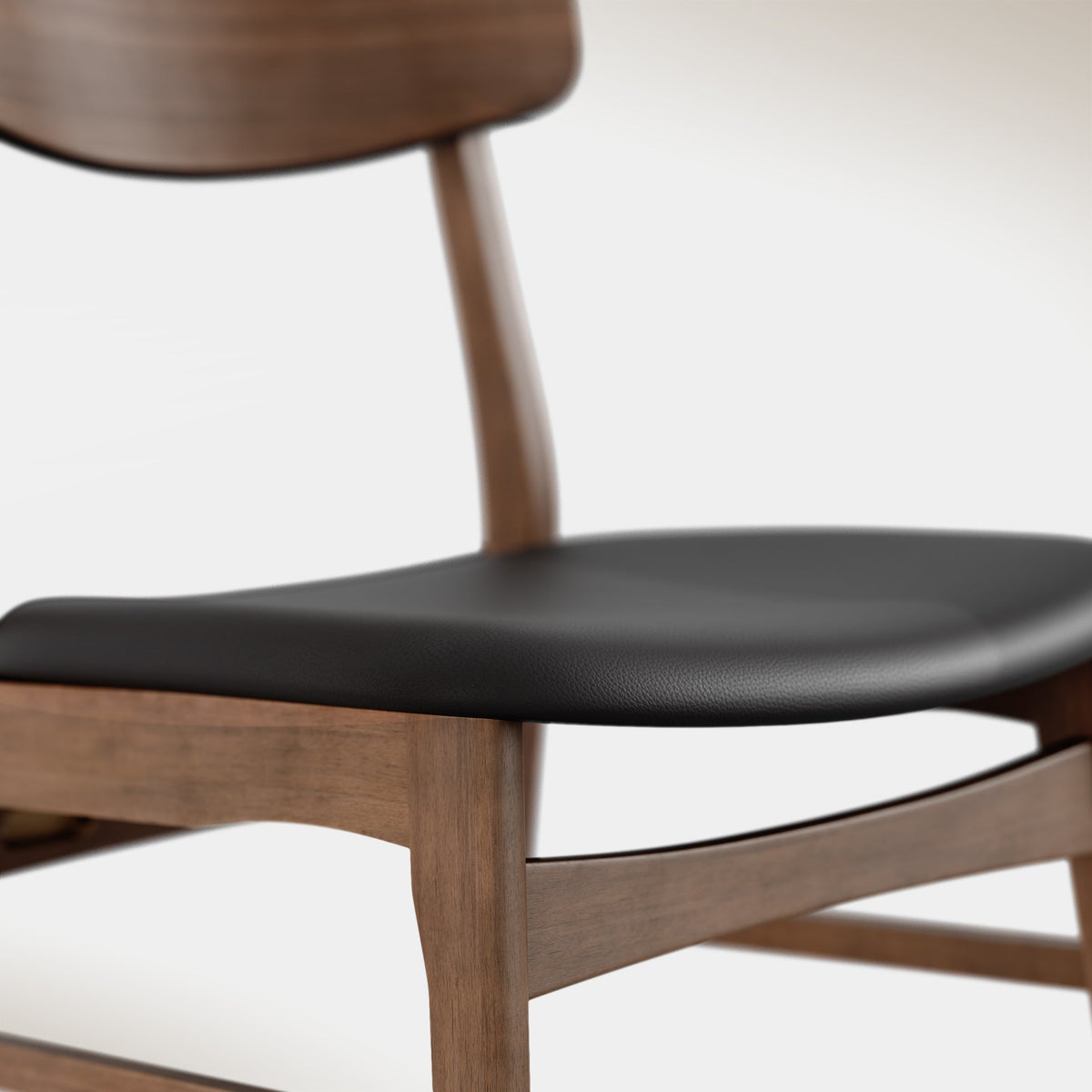 Amara Dining Chair - Black & Walnut