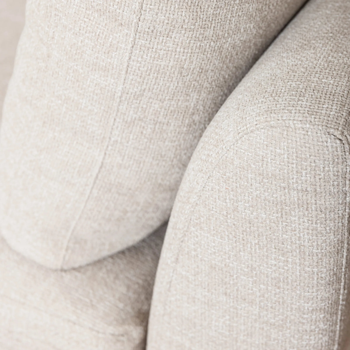Anika Modular 2-Seater Sofa, Ivory Beige, back and frame view