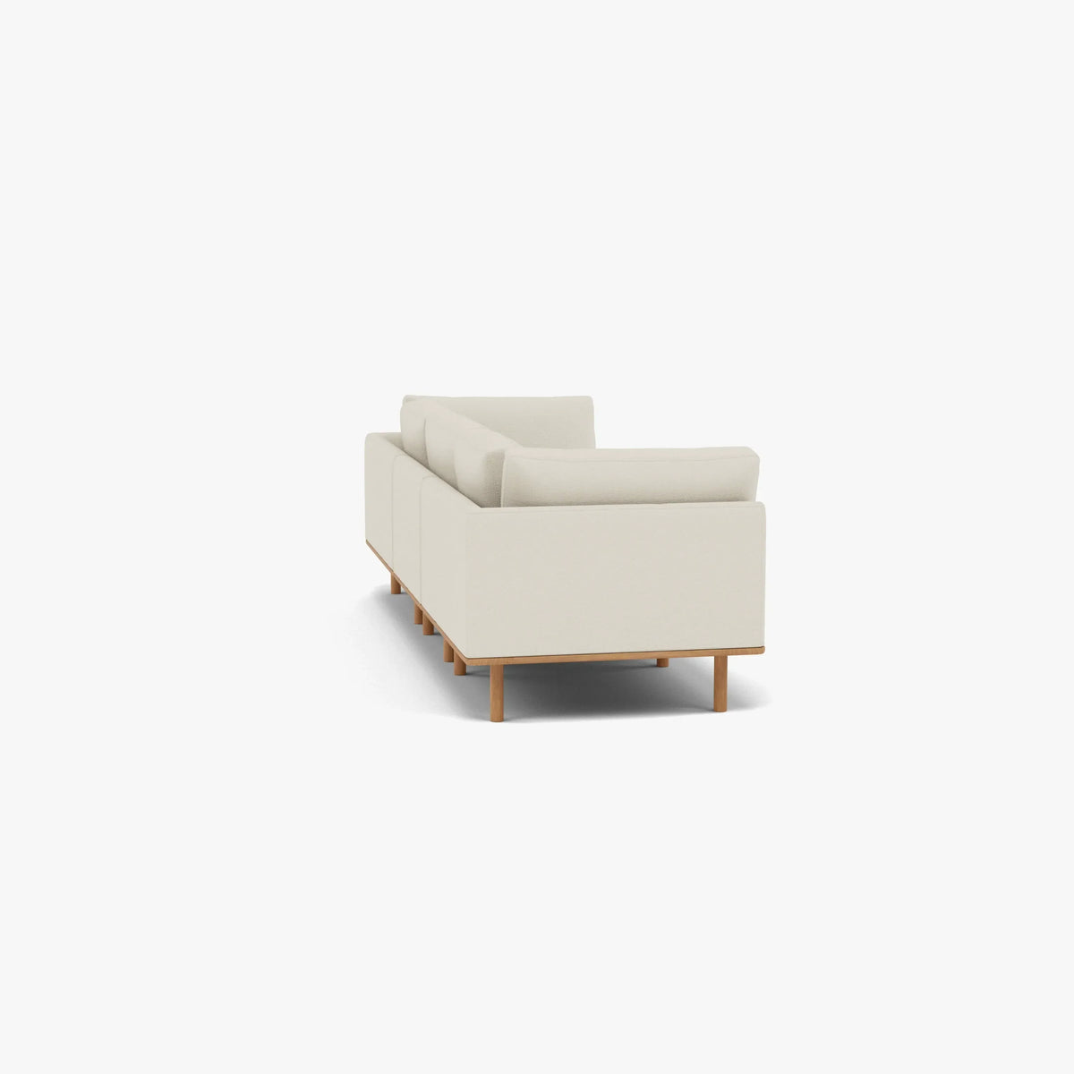 Anika Modular 3-Seater Sofa, Bone White, seat and cushion detail