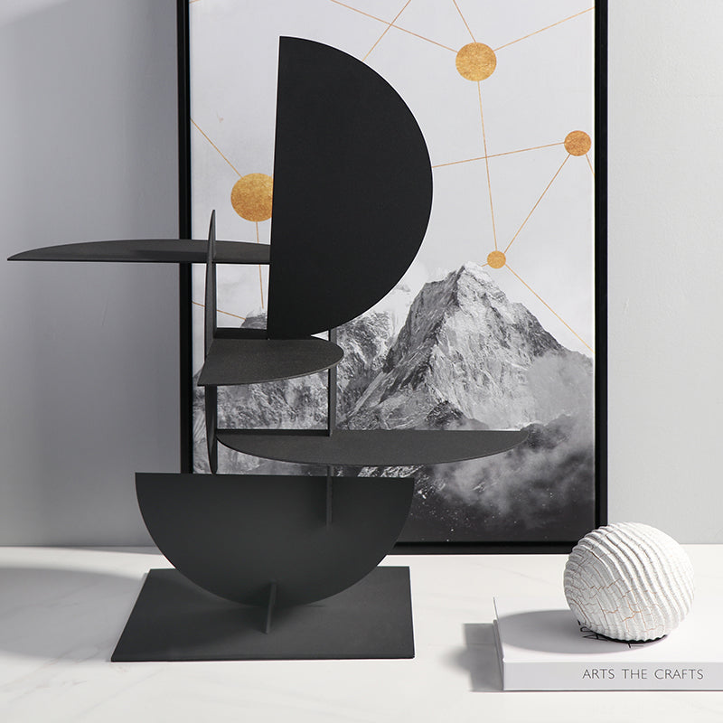 Arc Abstract Metal Sculpture, profile view