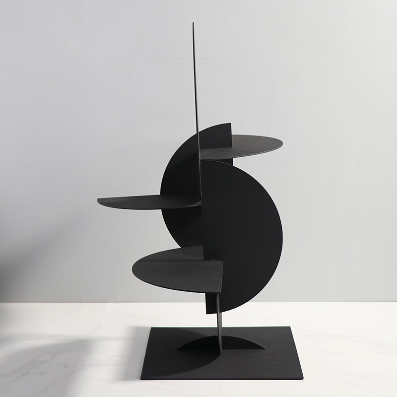Arc Abstract Metal Sculpture, angled three quarter view