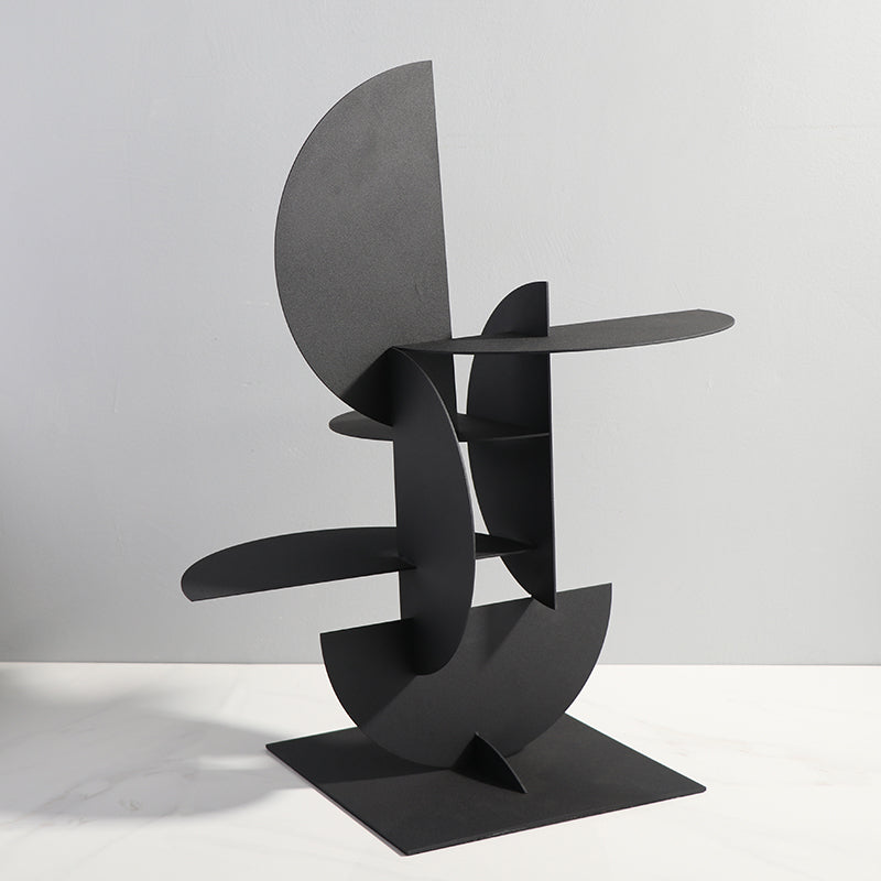 Arc Abstract Metal Sculpture, top down view