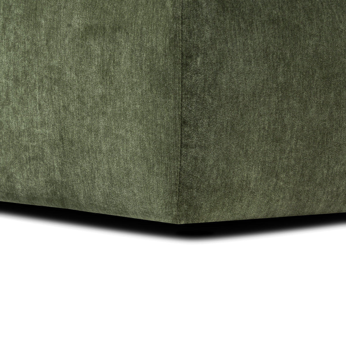 Aspen 2-Seat Modular Sofa in Sagano Green, corner join detail