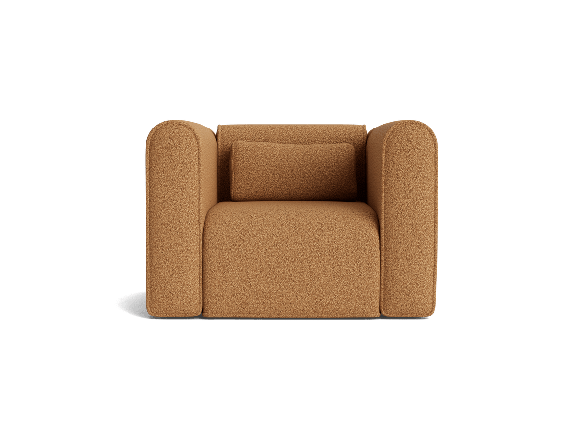 Bangalow Modular Armchair, sand, fabric and finish close up