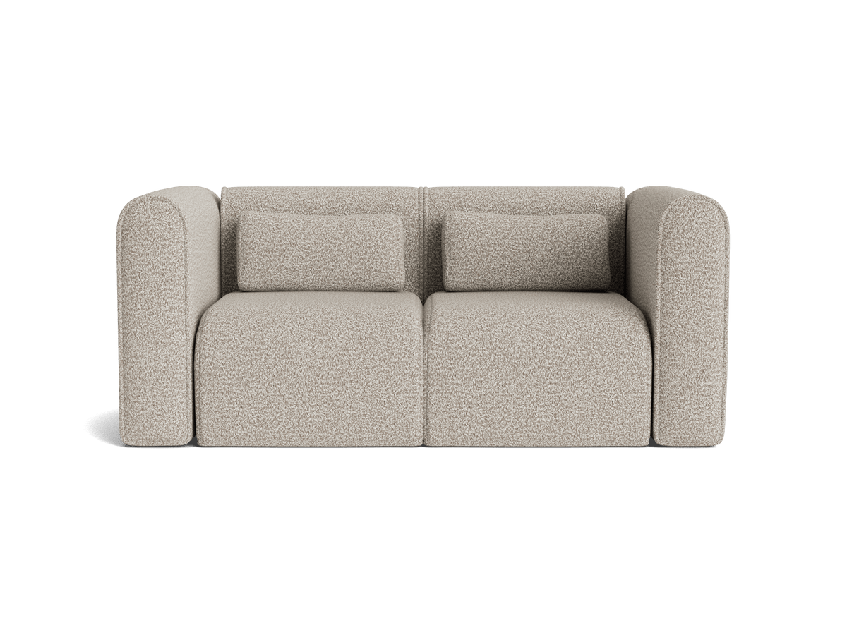 Bangalow Modular Armchair, limestone, upholstery texture close up