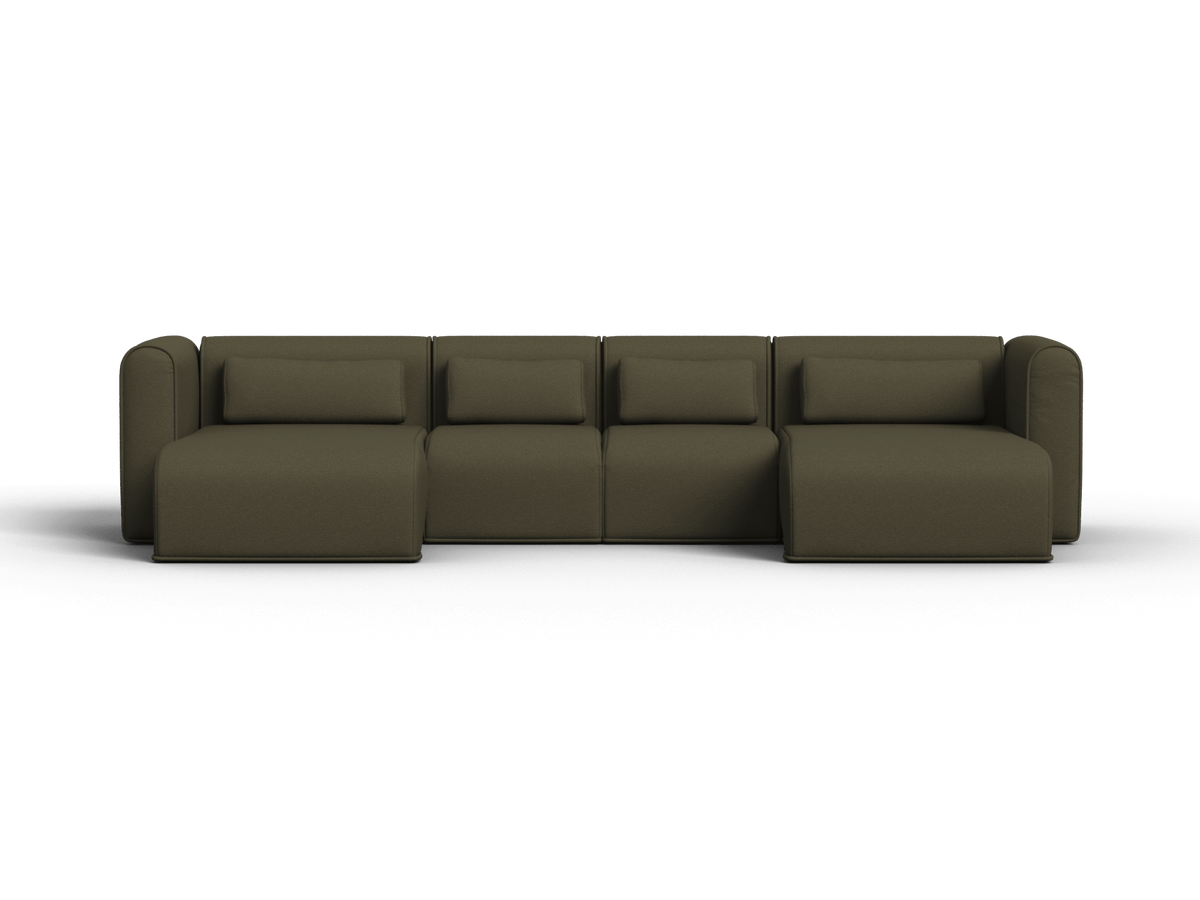 Bangalow Modular Chaise Sofa, second full length side view