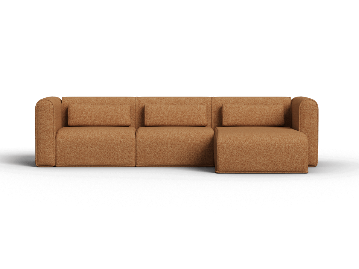 Bangalow Modular Chaise Sofa, back and frame view