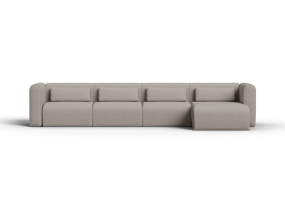 Bangalow Modular Chaise Sofa, angled three quarter view