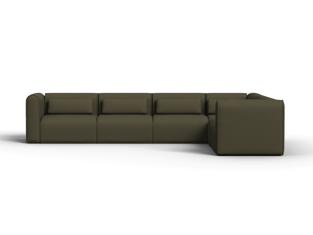 Bangalow Modular Corner Sofa, styled with cushions