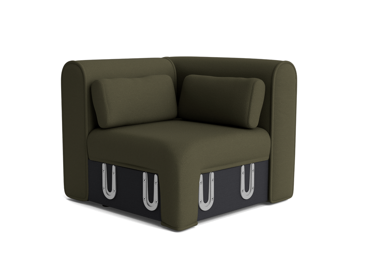 Bangalow Modular Sofa Module, greenwattle, fabric texture close up