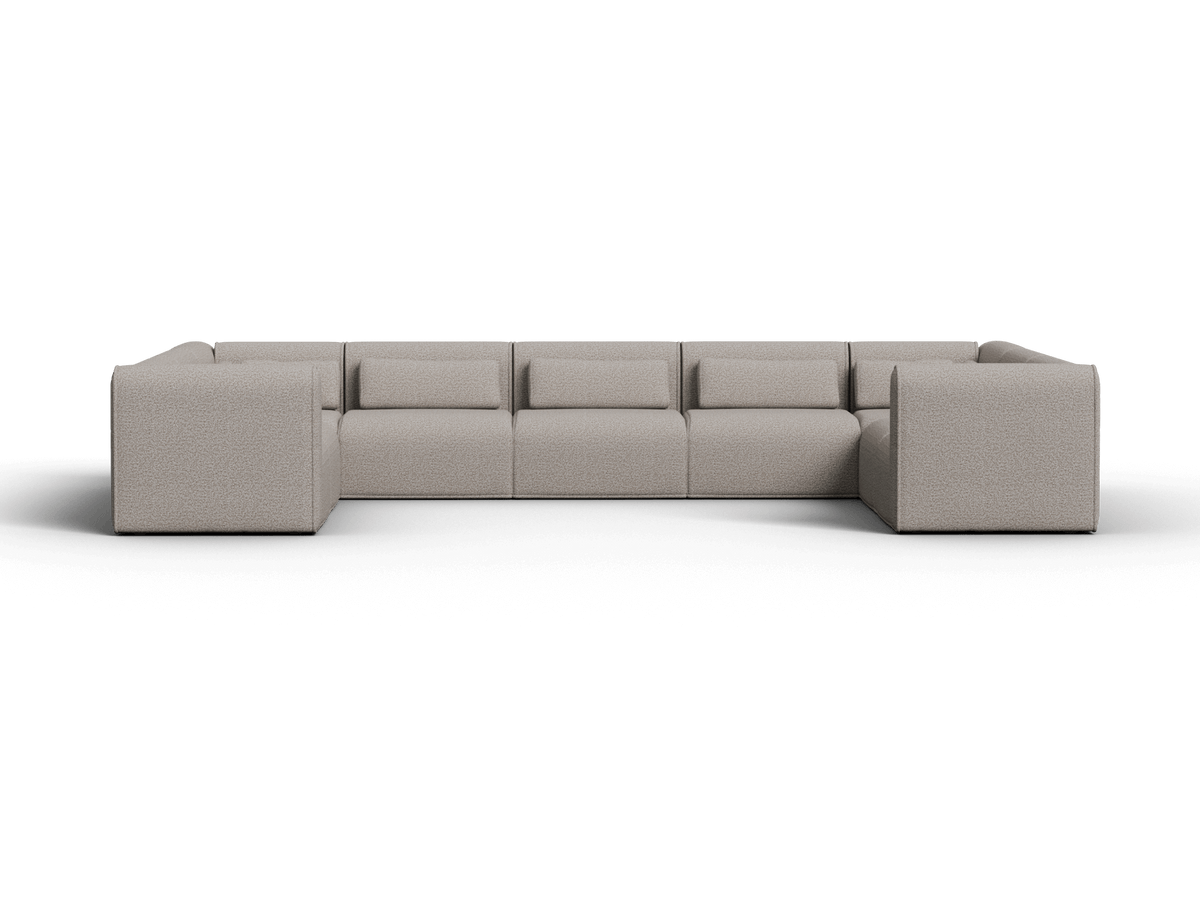 Bangalow Modular U-Shape Sofa, upholstery weave close up