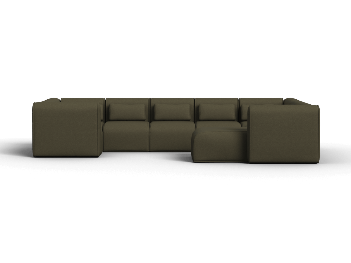 Bangalow Modular U-Shape Sofa, second styled with cushions