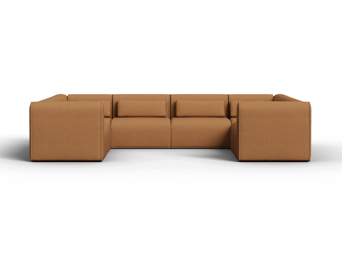 Bangalow Modular U-Shape Sofa, back and frame view