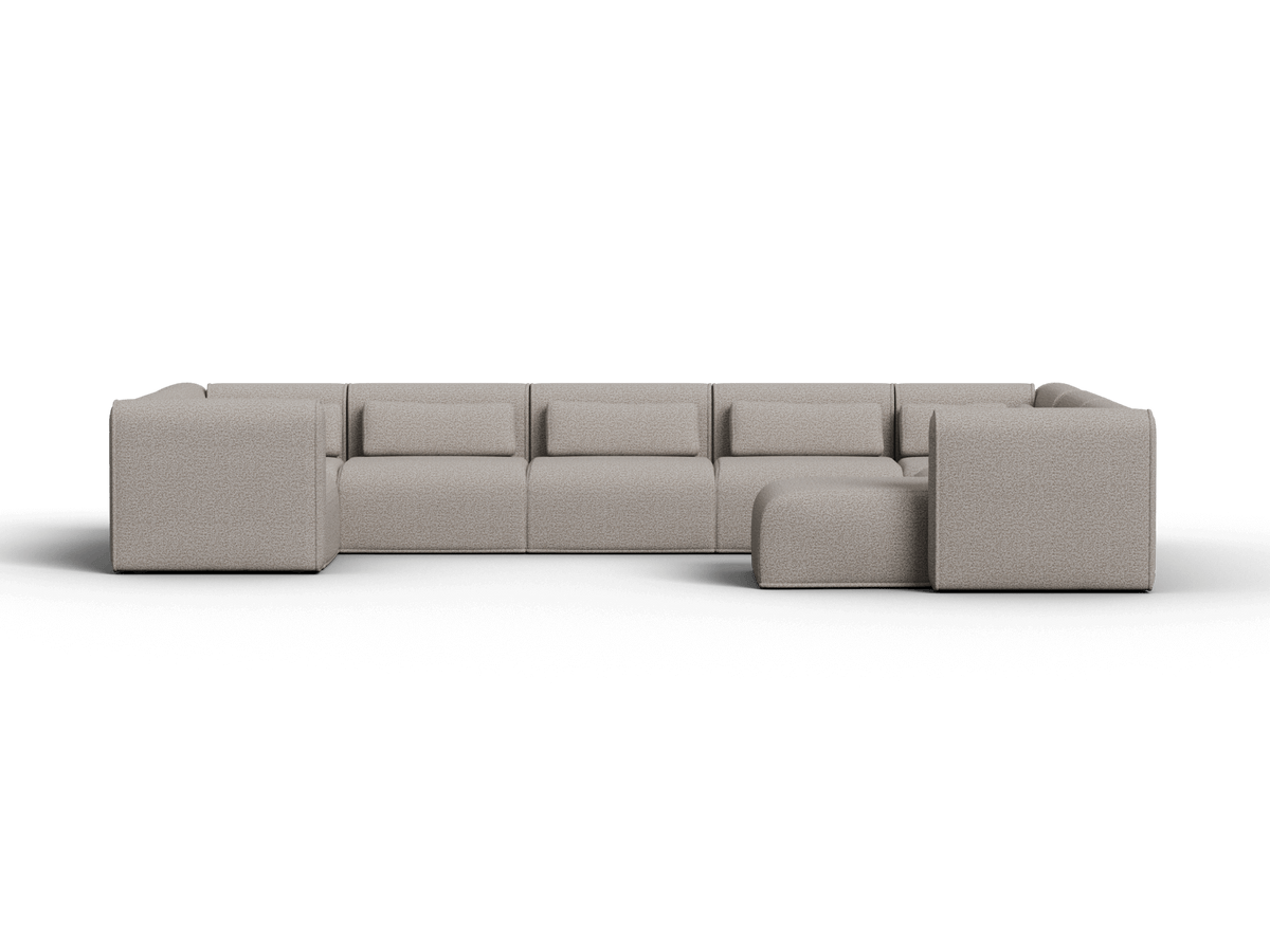 Bangalow Modular U-Shape Sofa, angled three quarter view