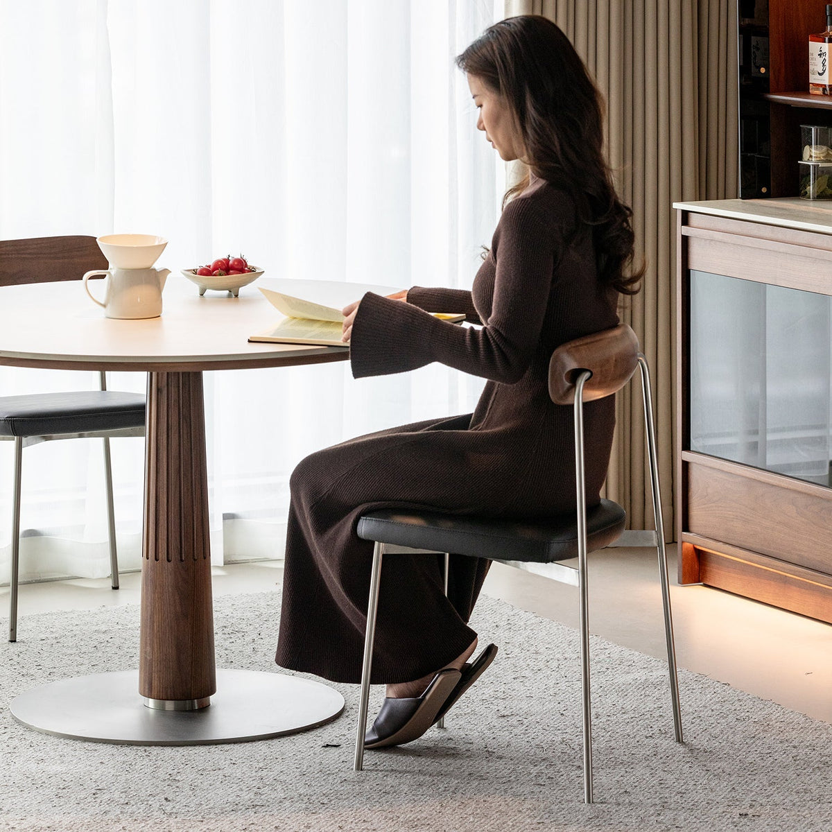Bauhaus Walnut Wood Dining Chair WIENER