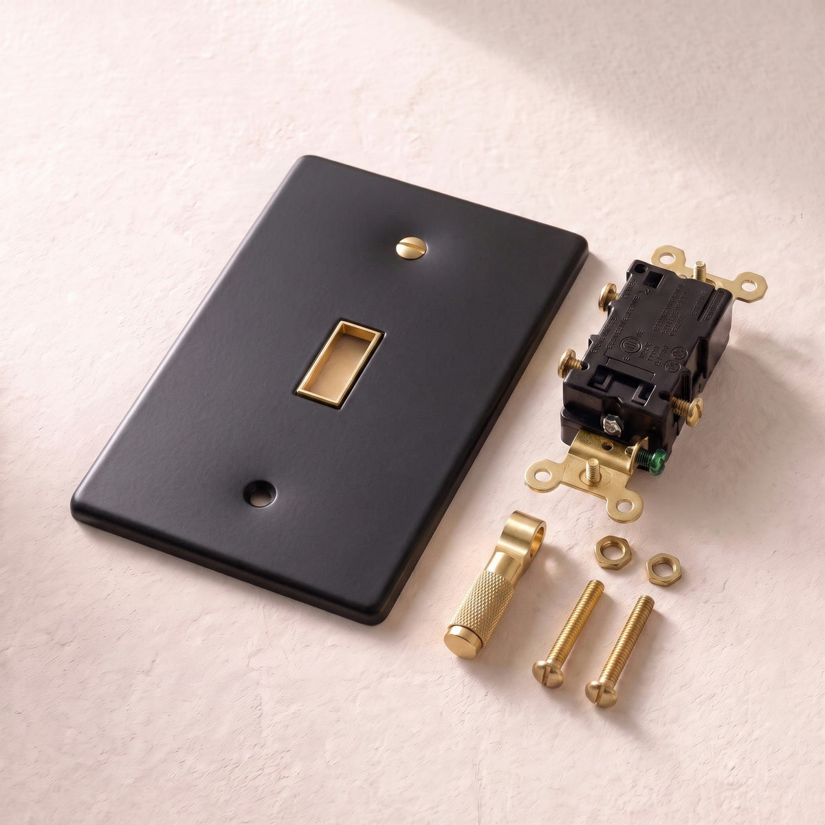 Brass Electrical Sample Kit, angled three quarter view