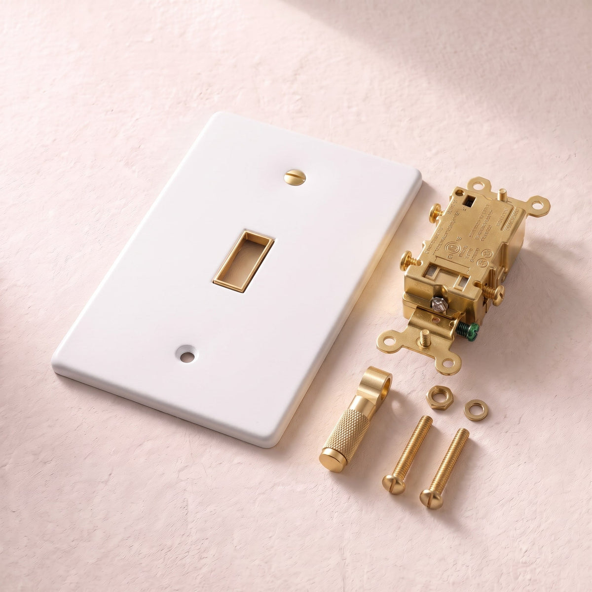Brass Electrical Sample Kit, full range of finishes