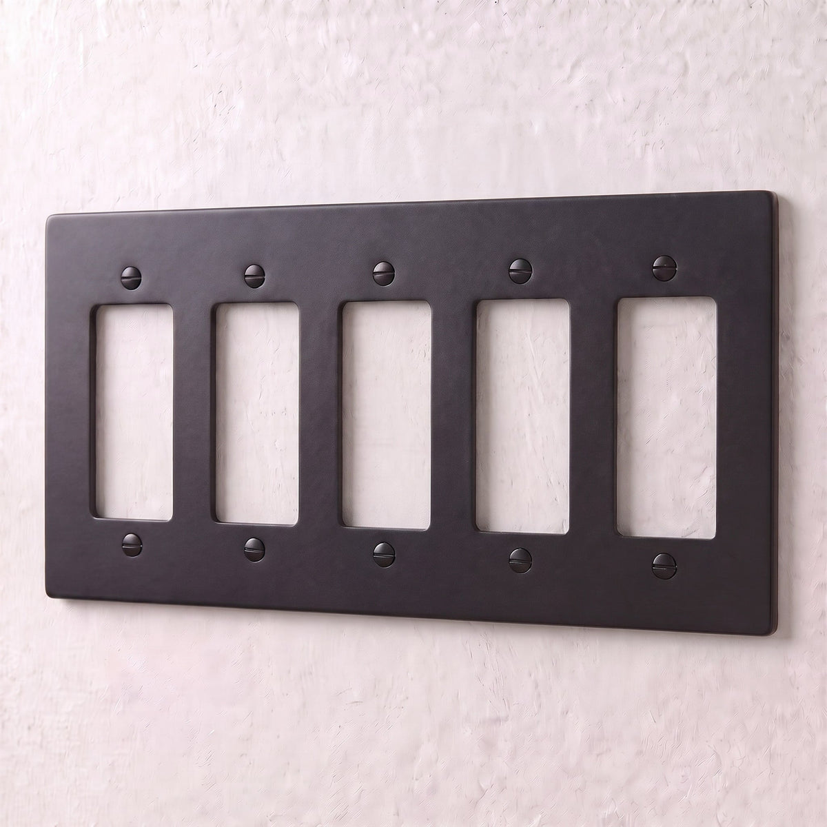 Brass Wall Plate (1-5 Gang), back and fixing detail (2)