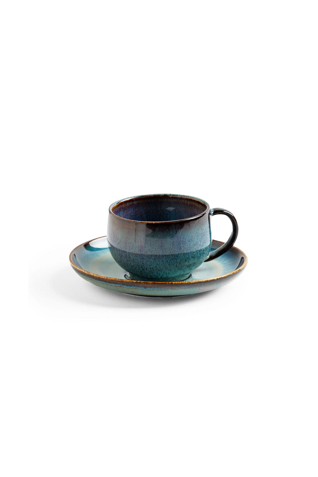 Cappuccino Mug & Saucer, full set laid out