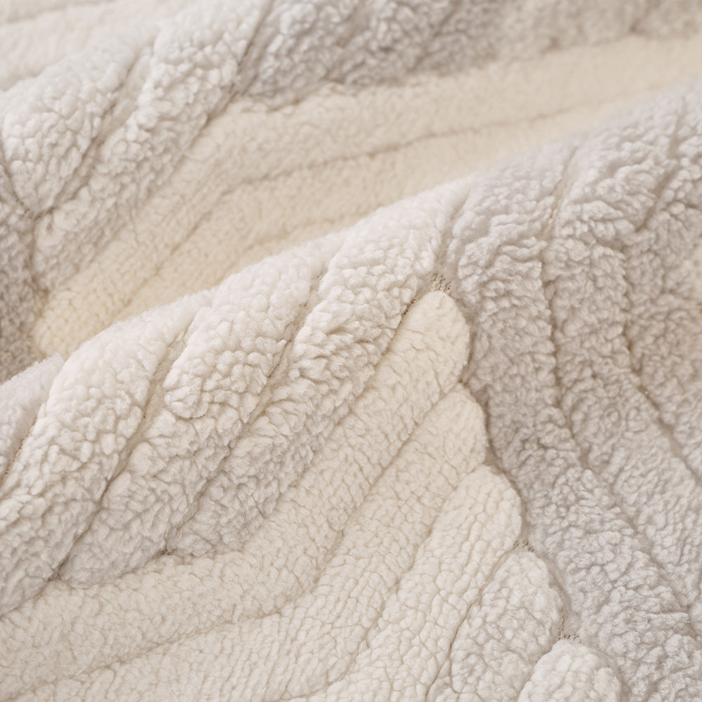 Chevron Plush Bolster Pet Sofa Bed, top down view