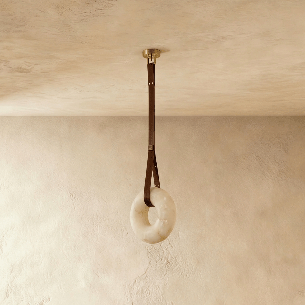 Cingeto Alabaster Pendant Light, shade and diffuser detail