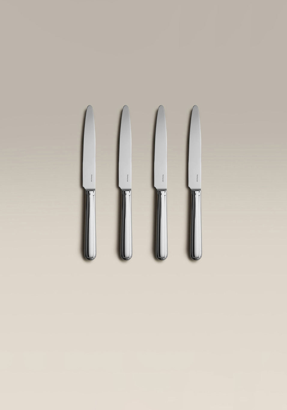 Classic Knife Set, silver, single piece on a plain surface