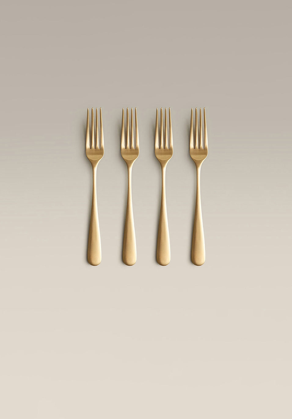 Classic Large Fork Set, gold, handle detail