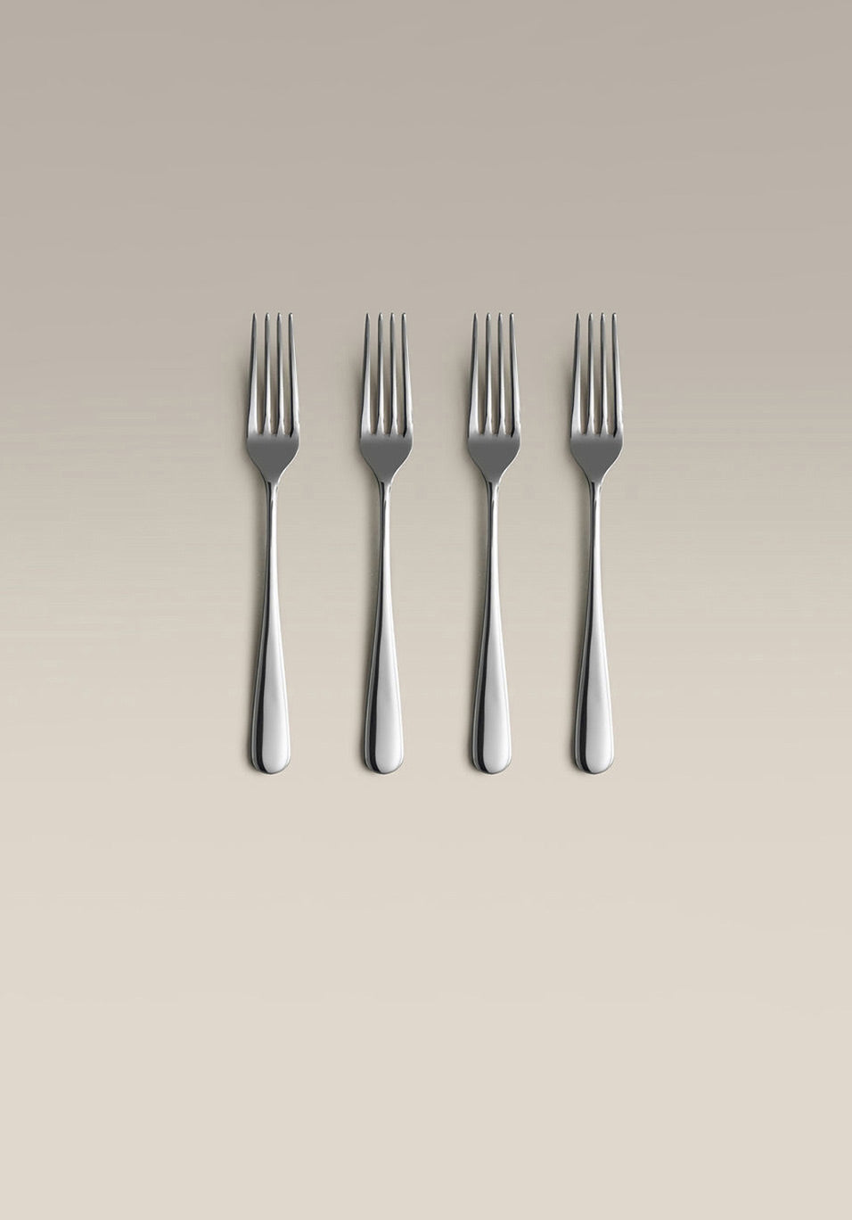 Classic Large Fork Set, polished, place setting in use