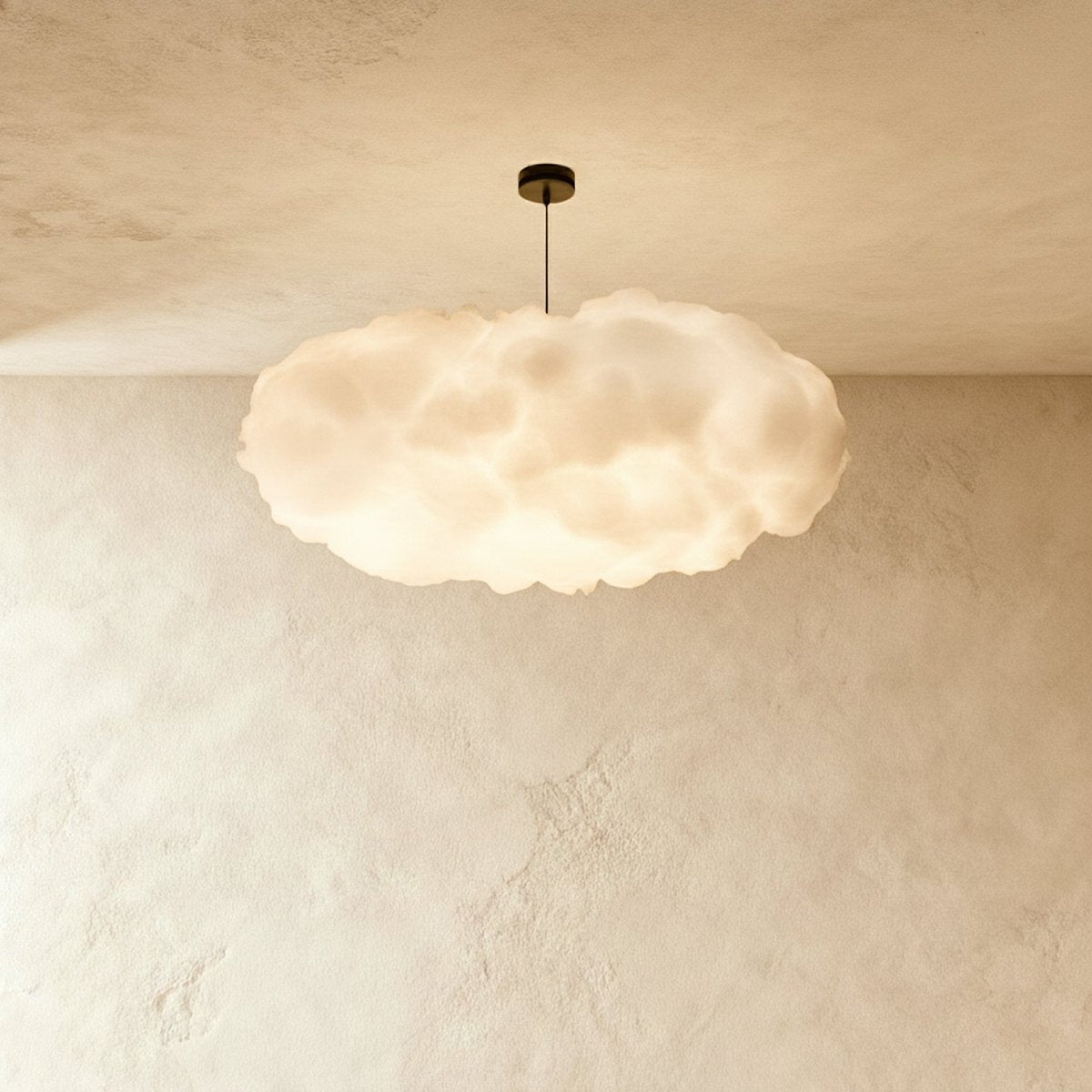 Cloud Nine Metal Pendant Light, cord and ceiling canopy detail
