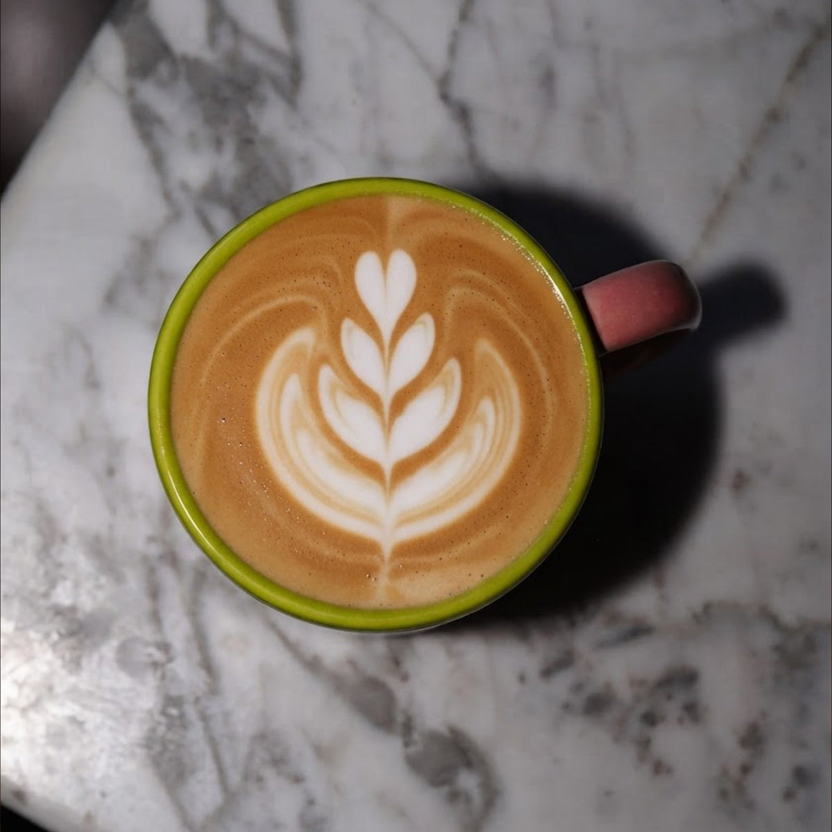 Coffee Mug in Watermelon, rim and edge detail