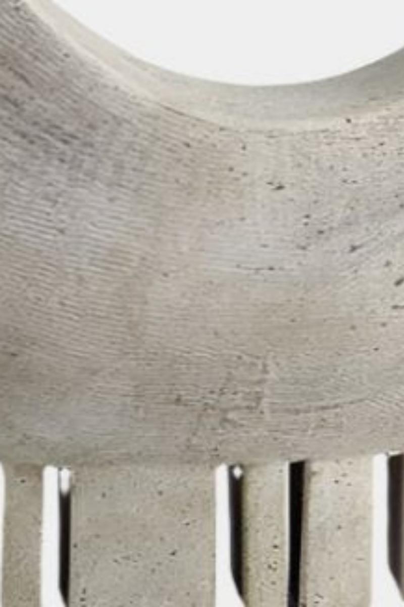 Coil Abstract Pottery Sculpture, surface texture close up
