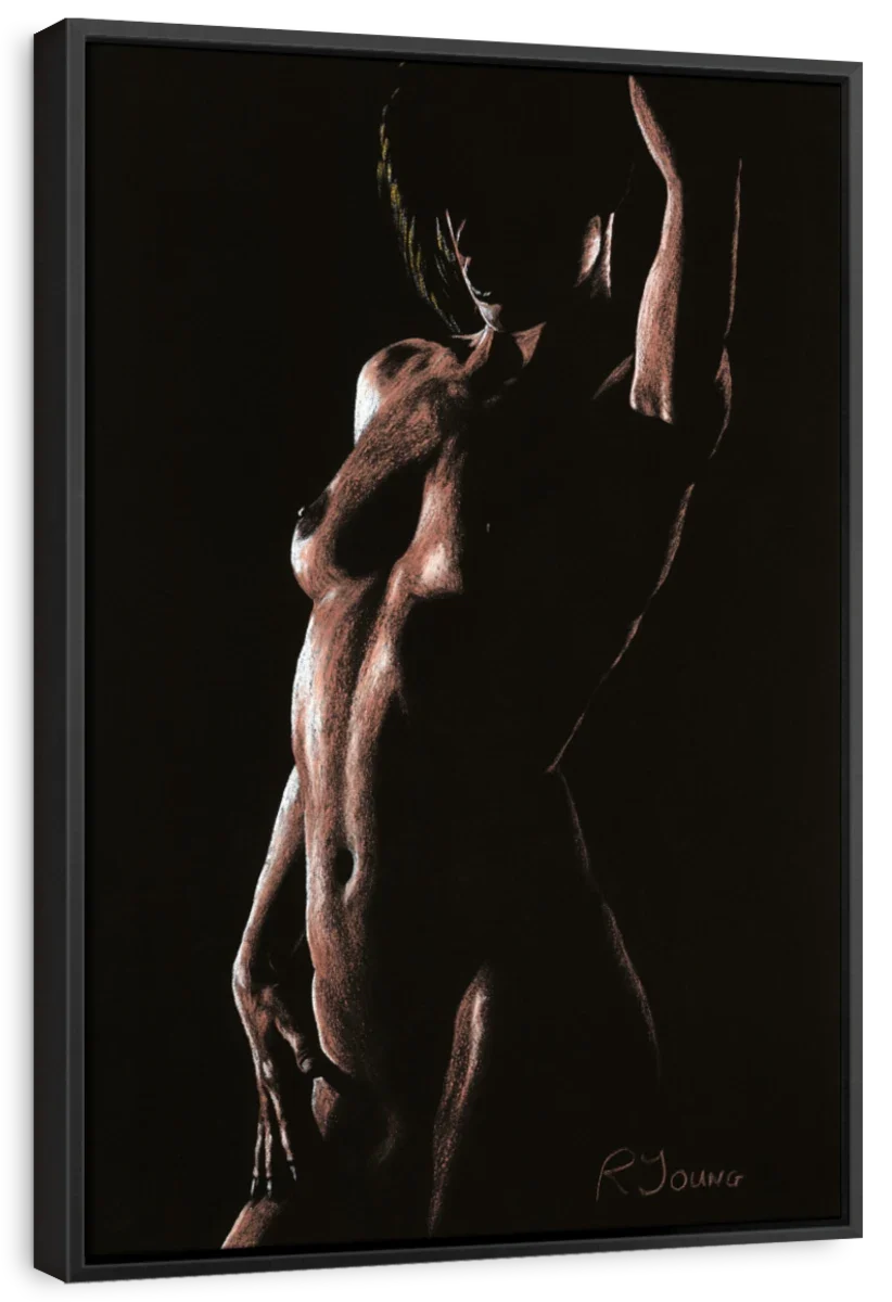 Contour in the Dark Wall Art, floating frame view