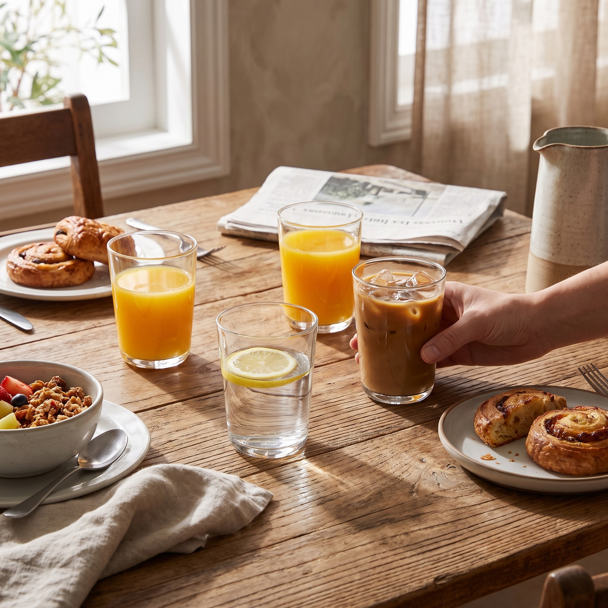 Cove Short Glass Set, styled in a real setting