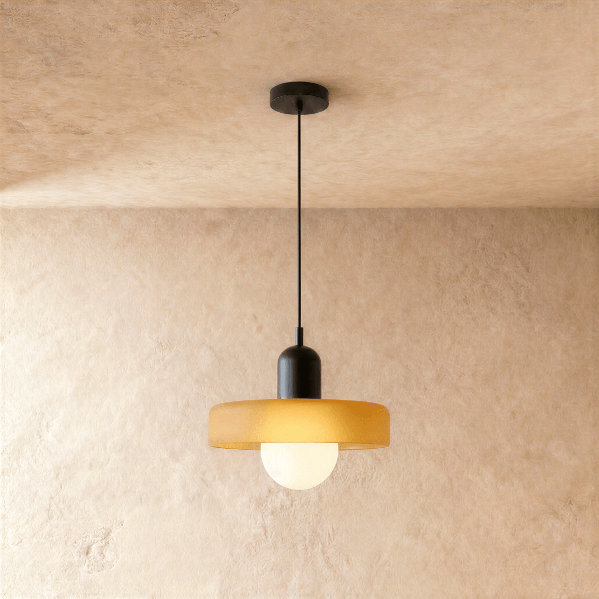 Cride Metal Pendant Light, second unlit profile view