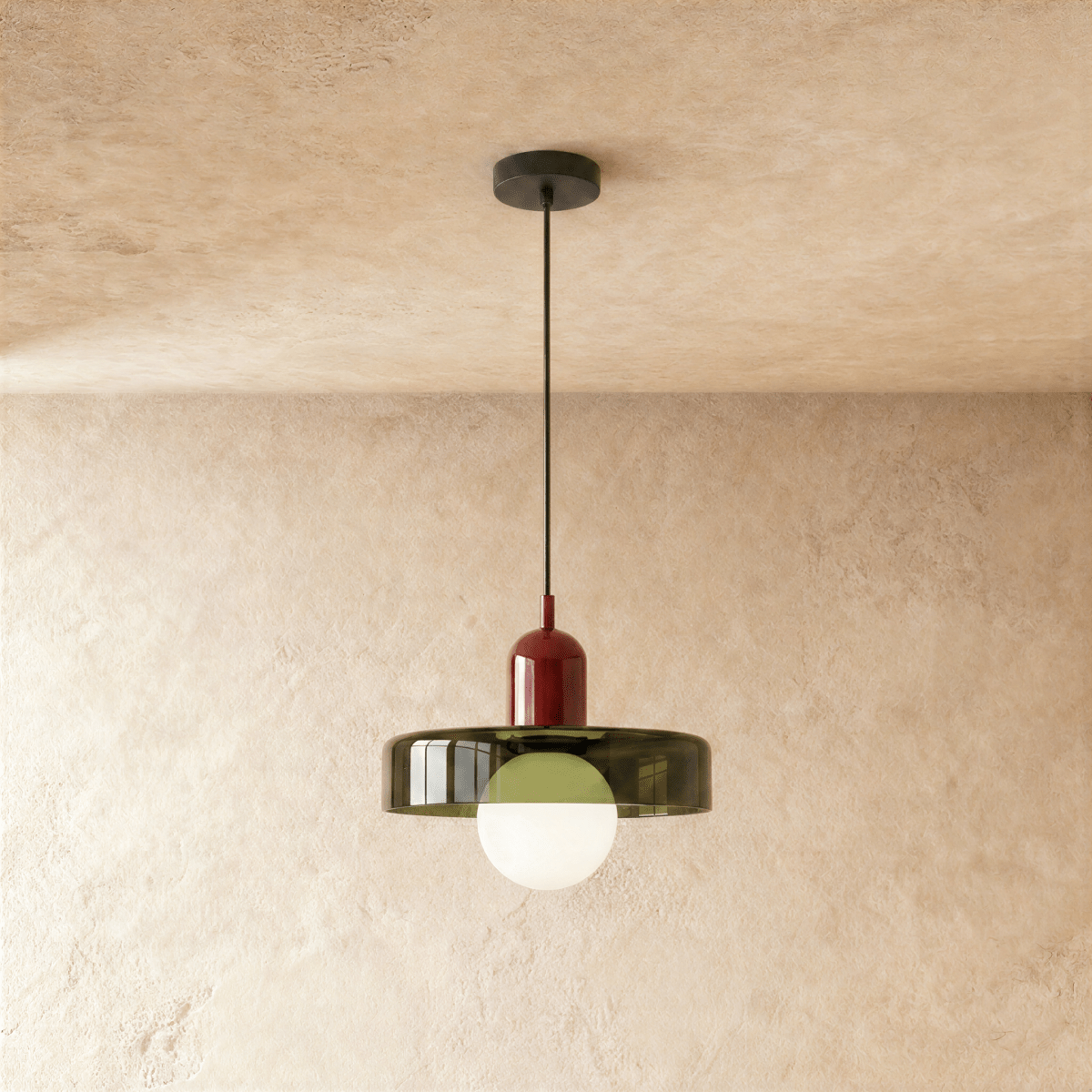 Cride Metal Pendant Light, third shade and diffuser detail