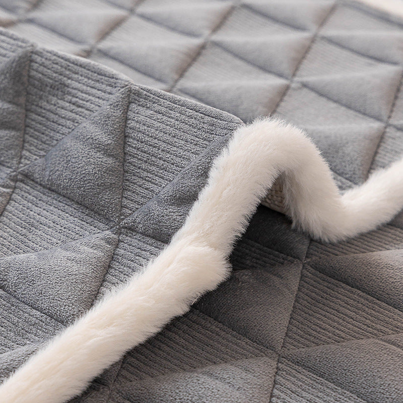 Crystal Velvet Quilted Sofa Protector, weave texture close up