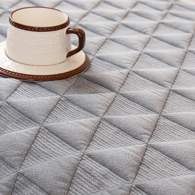 Crystal Velvet Quilted Sofa Protector, folded detail
