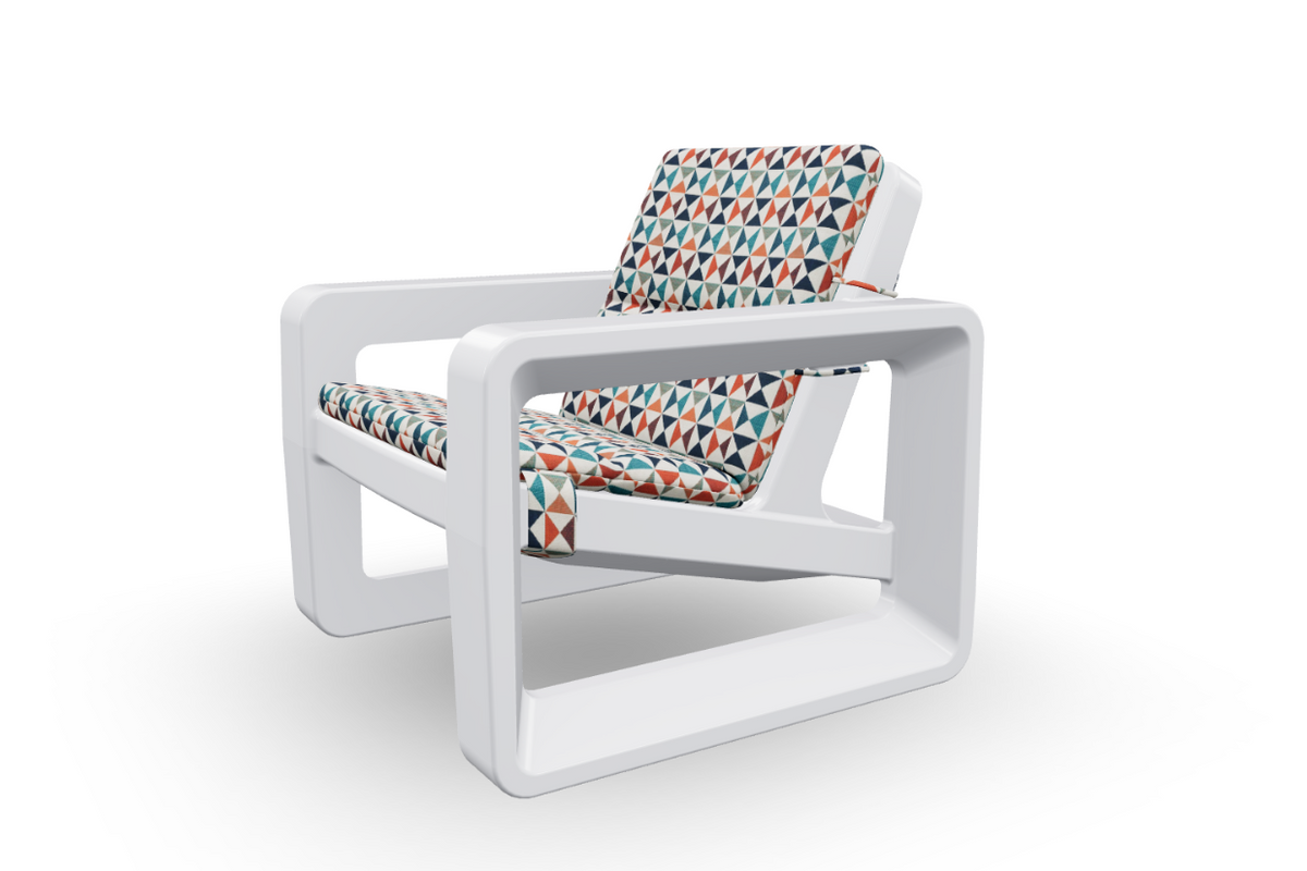 Deck Chair Cushion, corner and seam detail