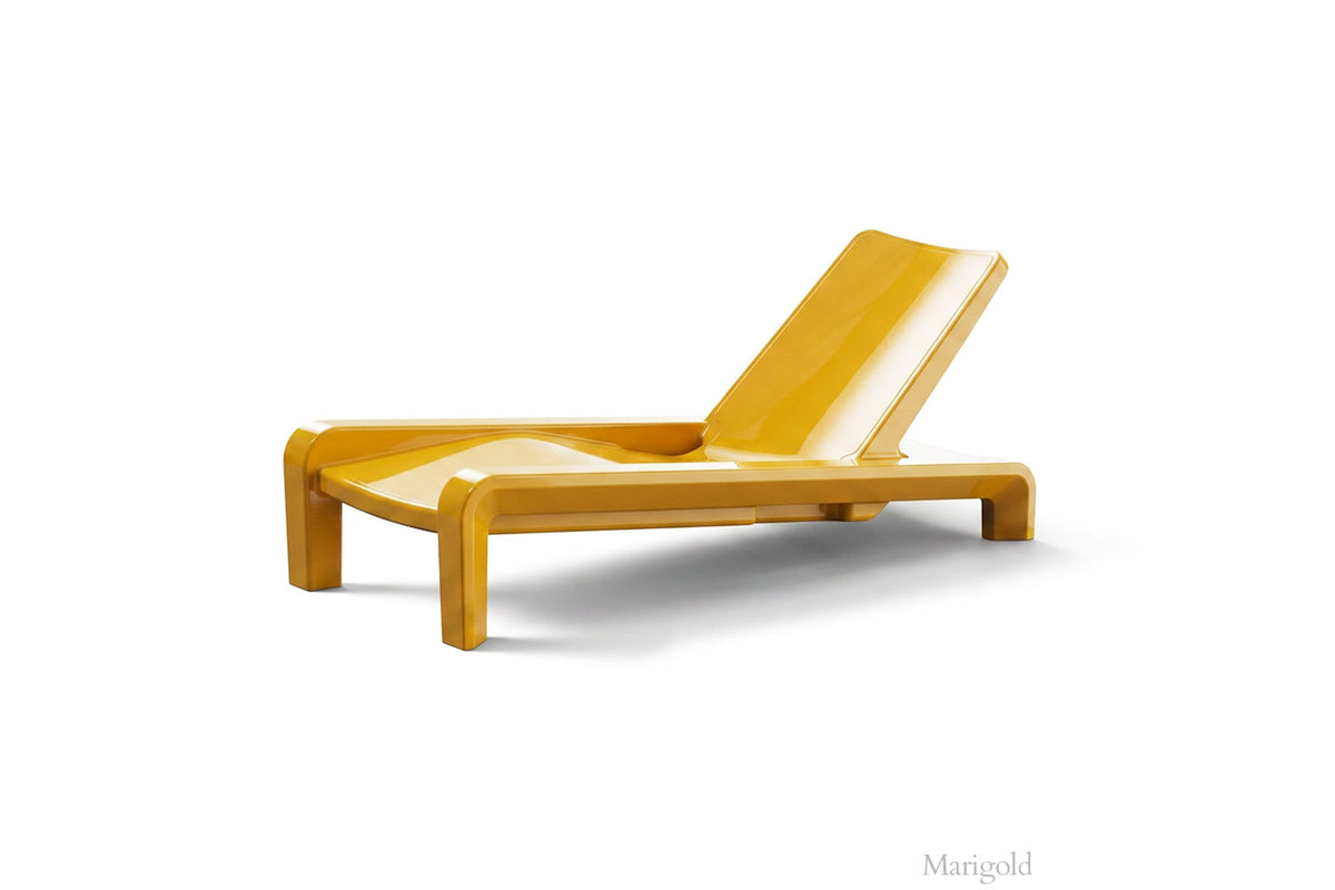 Deck Chaise Lounge, marigold, studio shot