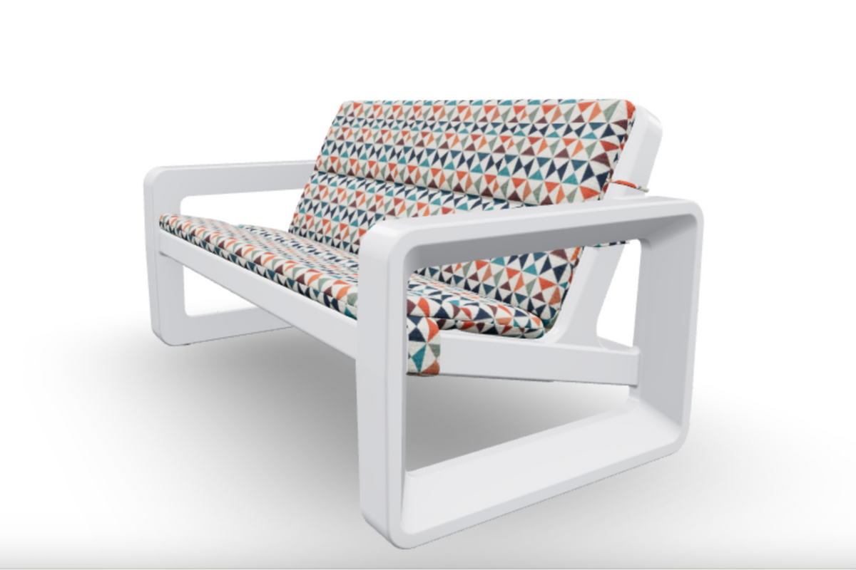 Deck Loveseat Cushion, weave texture close up